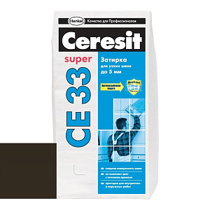 Затирка для узких швов Ceresit CE33 Super №58 темно-коричневая 2 кг – 1