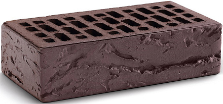 Кирпич облицовочный темный шоколад одинарный кора дерева М-150 КС-Керамик – 1