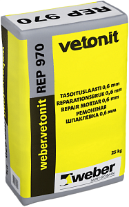 Шпатлёвка ремонтная Weber-Vetonit Rep 970 25 кг – 1