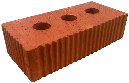 Кирпич строительный полнотелый с тех.пустотами одинарный М-150 рифленый Рузаевка – 2