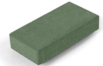 Тротуарная плитка Брусчатка 200х100х40 зелёный п/п бц – 1
