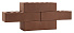 Кирпич облицовочный шоколад одинарный гладкий М-175 Керма – 11