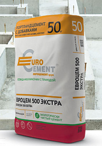 Цемент ЕВРОЦЕМЕНТ  М-500  ЭКСТРА Д-20 50 кг – 2