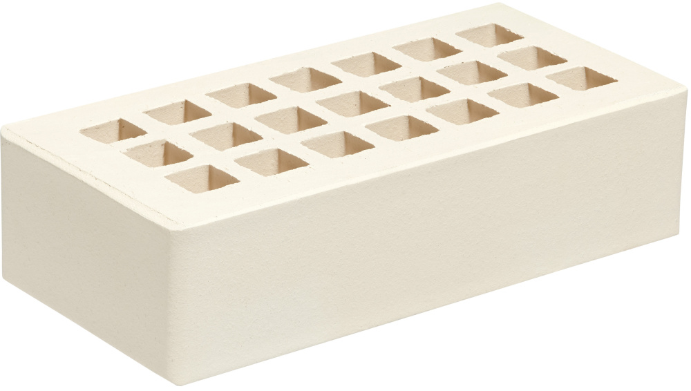 Кирпич облицовочный белый PRO одинарный гладкий ЖКЗ – 1