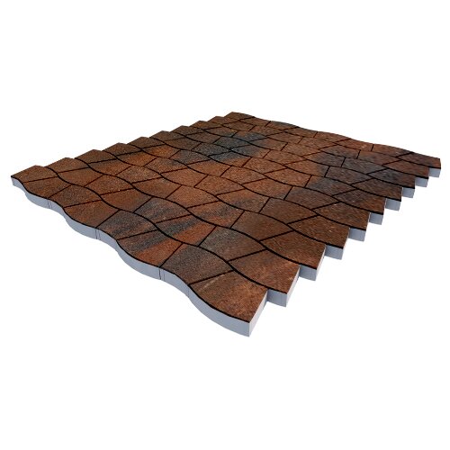 Изображение тротуарная плитка steinrus аксио макси colormix штайнрус, гладкая, 80 мм