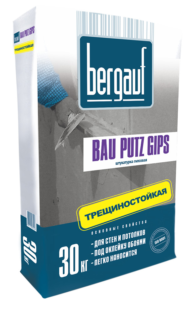 Изображение штукатурка гипсовая bergauf bau putz gips 30 кг