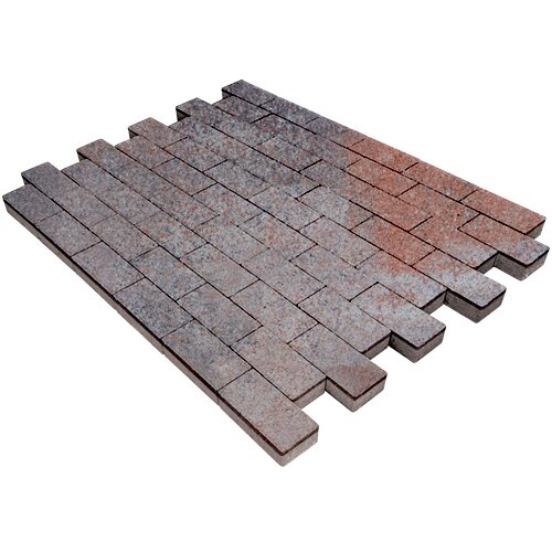 Изображение тротуарная плитка steinrus прямоугольник абрау, backwash, 60 мм