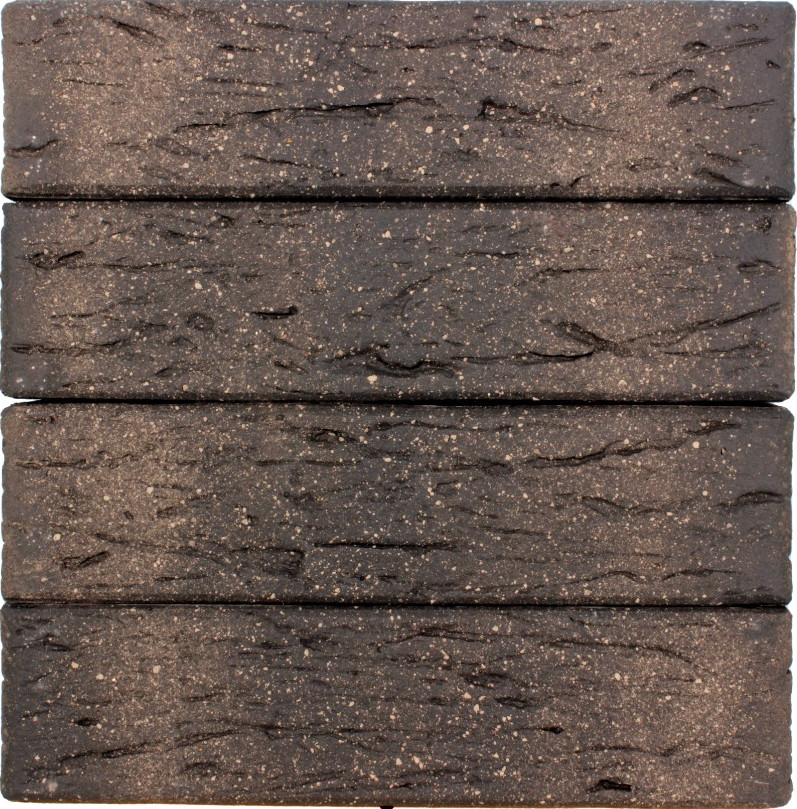 Кирпич облицовочный Графитовый с посыпкой одинарный рустик – 1