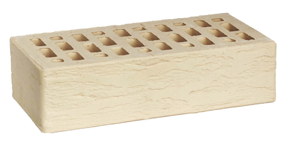 Кирпич облицовочный слоновая кость одинарный риф М-150 Ярославль – 1