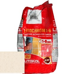 Изображение затирка цементная litokol litochrom 1-6 c.130 песочная 2 кг