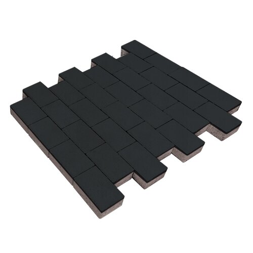 Изображение тротуарная плитка steinrus бельпассо медио черный, гладкая, 80 мм