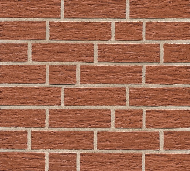 Изображение плитка фасадная клинкерная feldhaus klinker r440df9 carmesi senso рельефная, 240x52x9 