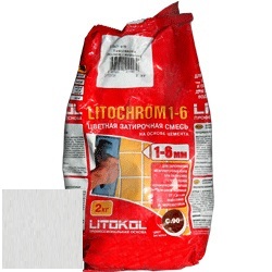 Изображение затирка цементная litokol litochrom 1-6 c.20 светло-серая 2 кг