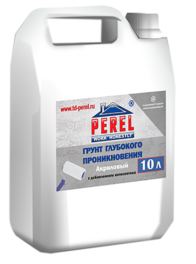 Грунтовка глубокого проникновения с антисептиком Perel Fixprim, 10 л  – 1