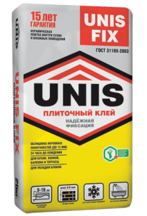 Изображение плиточный клей юнис fix 25 кг