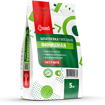 Изображение шпатлевка гипсовая финишная старатели 5 кг