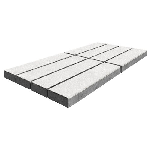 Изображение тротуарная плитка steinrus гранада белый, native, 80 мм