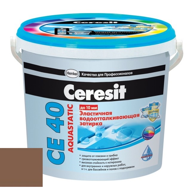 Изображение затирка эластичная ceresit ce а 40 сиена 2 кг