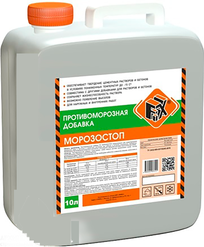 Изображение антиморозная добавка морозостоп fix 10л 