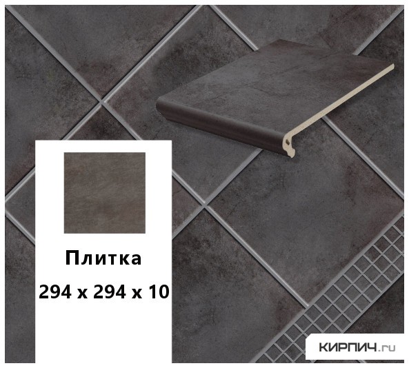 Изображение клинкерная напольная плитка  stroeher keraplatte aera t 715 tar, 294х294х10