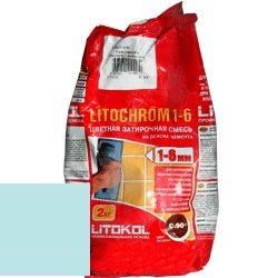 Затирка цементная Litokol Litochrom 1-6 C.600 турмалин 2 кг – 1