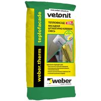 Изображение штукатурно-клеевая смесь фасадная weber therm teplofacade 20 кг