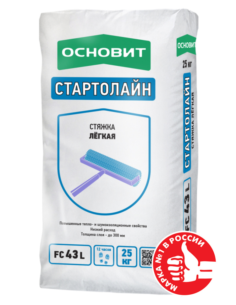 Изображение стяжка пола легкая стартолайн fc43 l основит 25 кг 