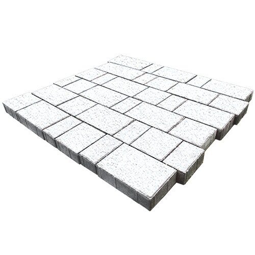 Изображение тротуарная плитка steinrus новый город рид белый, native, 80 мм