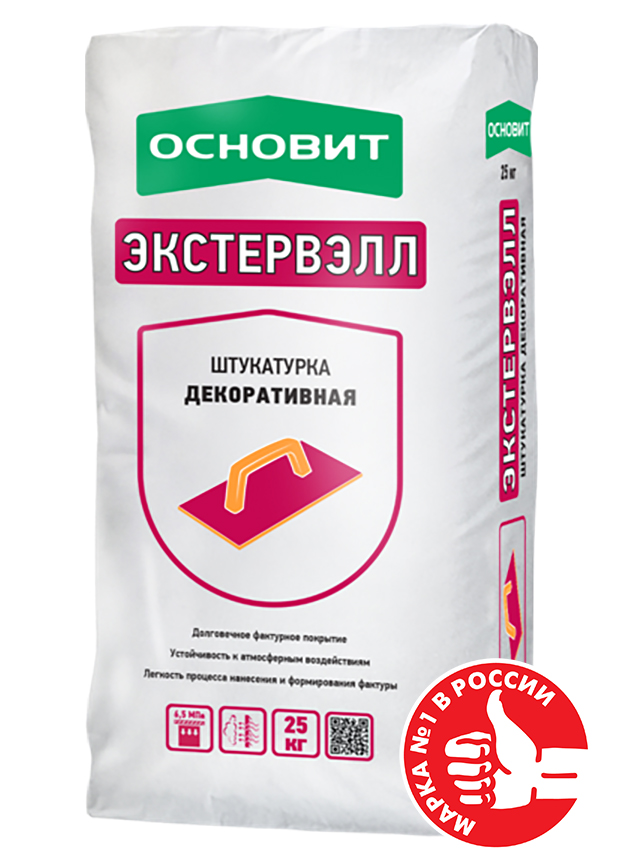 Изображение штукатурка декоративная основит экстервэлл om-1.5 ws шуба. группа оттенков №1, 25 кг 
