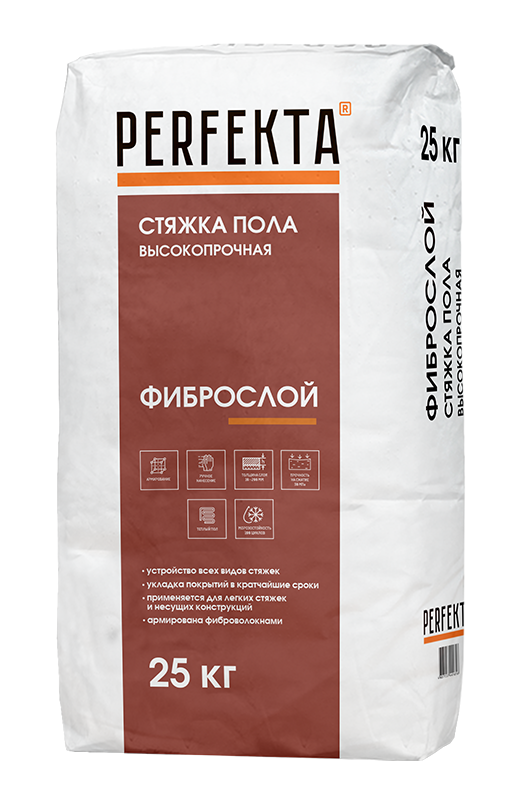 Изображение стяжка пола perfekta базовая усиленная фиброслой 25 кг 
