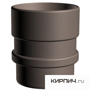Соединитель труб LUX, ПВХ, цвет шоколад – 1