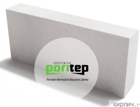 Изображение блок poritep d500 625х100х250 b3,5 f100 гост 31360
