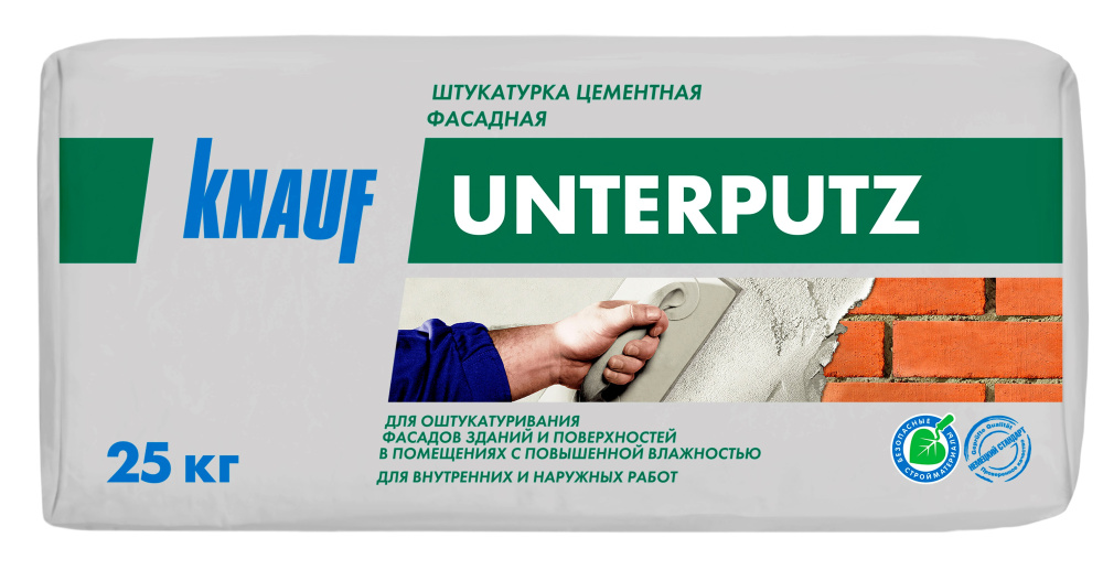 Изображение штукатурка цементная knauf унтерпутц 25 кг