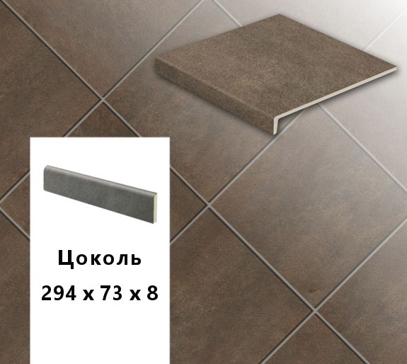 Изображение клинкерный цоколь  stroeher keraplatte asar 640 maro , 294х73х8 