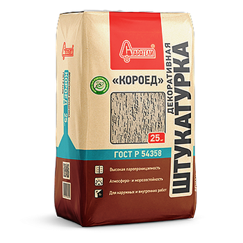 Декоративная штукатурка Короед серая СТАРАТЕЛИ 2 мм 25 кг – 1