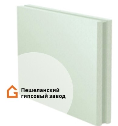 Изображение пазогребневые гипсовые плиты влагостойкие пустотелые 667x500x80 пешеланский гипсовый завод