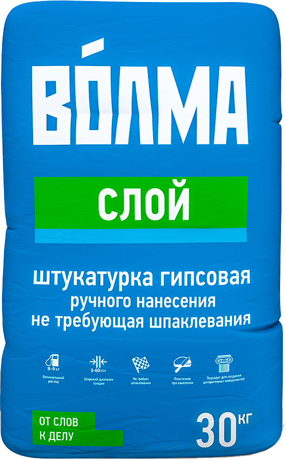 Изображение штукатурка гипсовая рн волма слой 5 кг