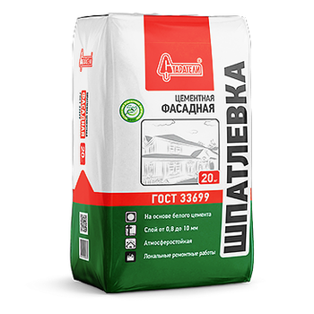 Изображение шпатлевка цементная фасадная старатели 20 кг