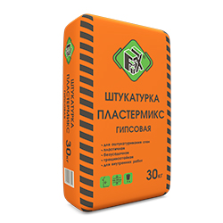 Изображение штукатурка гипсовая пластермикс fix белая 30 кг