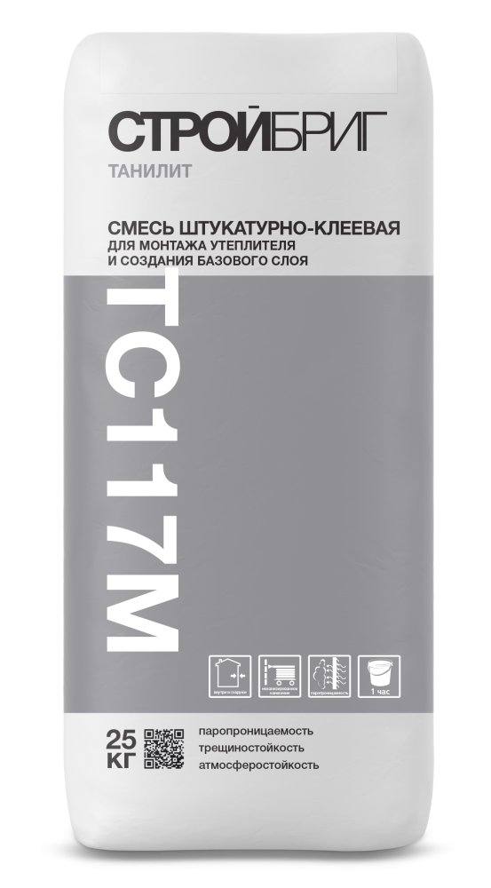 Изображение штукатурно-клеевая смесь стройбриг танилит тс117 м 25 кг