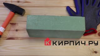 Кирпич гиперпрессованный одинарный М-250 зеленый рустированный угол  – 2
