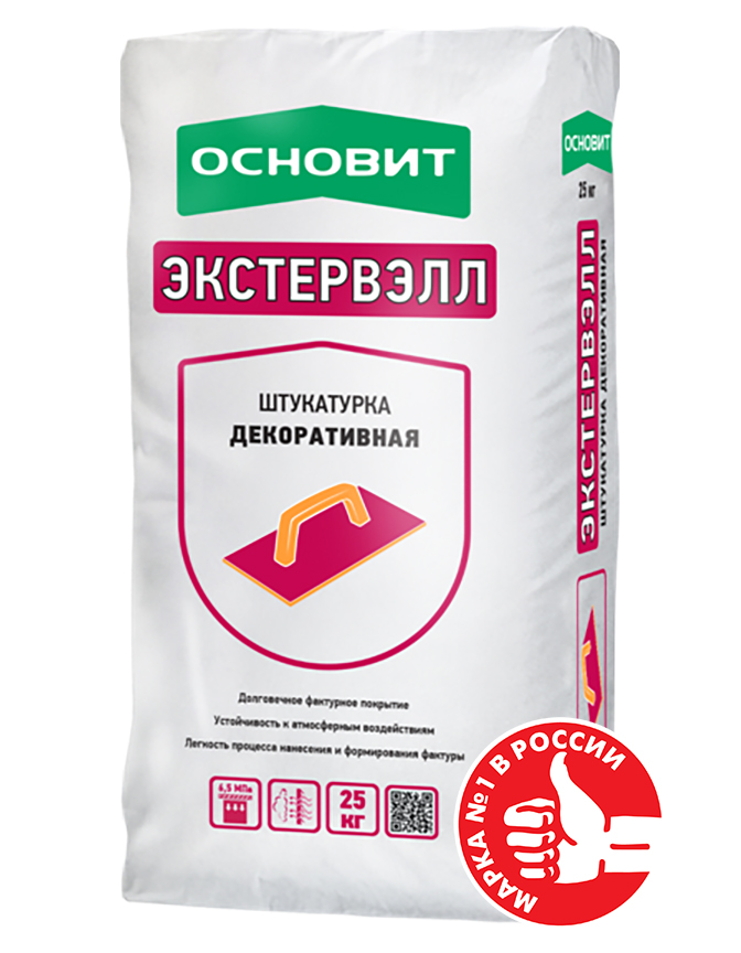 Изображение штукатурка декоративная основит экстервэлл os-2.0 gs шуба серая 25 кг 