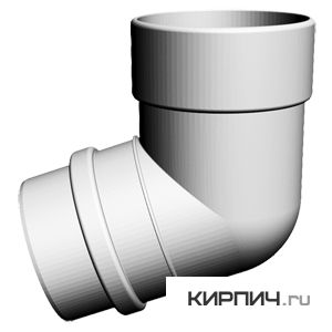 Колено 72° LUX, ПВХ, цвет пломбир – 1