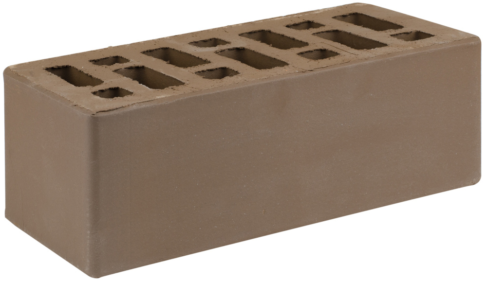 Кирпич облицовочный коричневый полуторный гладкий М-150 СтОскол – 1