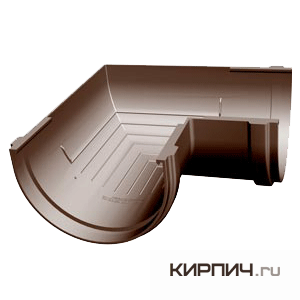 Угол желоба STANDART, ПВХ, цвет шоколад – 1