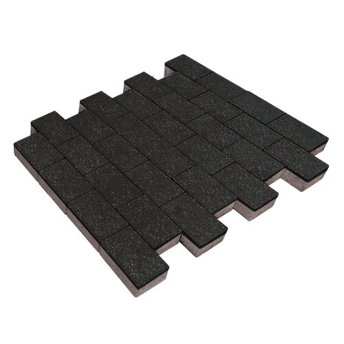 Изображение тротуарная плитка steinrus бельпассо медио базальт, backwash, 80 мм
