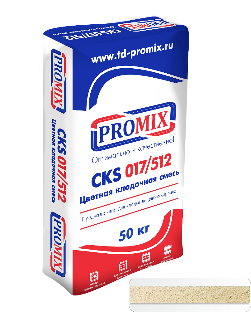 Изображение 2420 цветной кладочный раствор cks 017 promix кремово-бежевый 50 кг