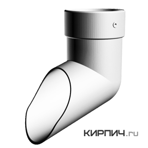 Отвод LUX, ПВХ, цвет пломбир – 1