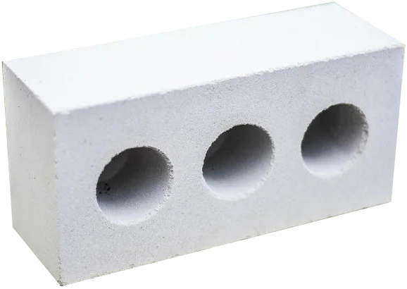 Силикатный кирпич белый полуторный полнотелый с тех. пустотами Бор – 1