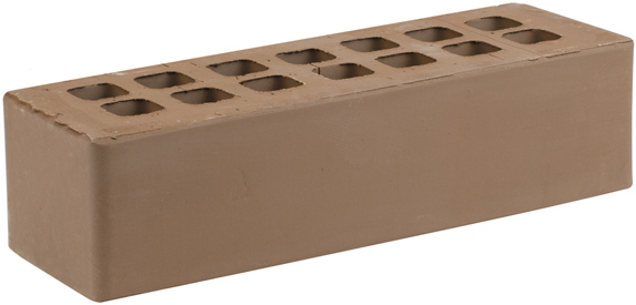 Кирпич облицовочный коричневый евро гладкий ЖКЗ – 1